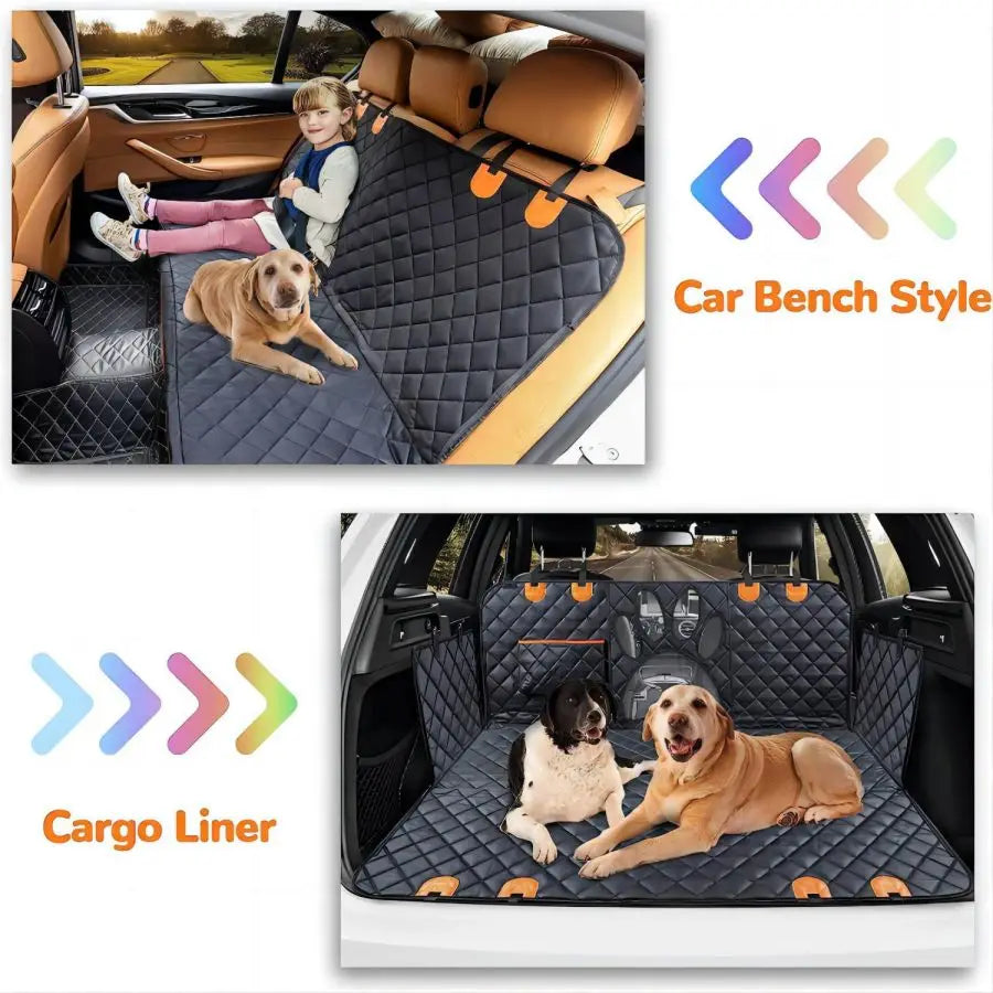 Dog Car Seat Cover for Back Seat, 100% Waterproof 